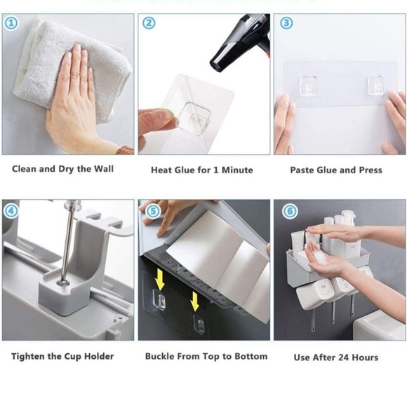 Wall Mounted Shower Caddy Bathroom Organizer NEW in Box - Picture 4 of 10